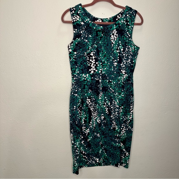 Boden Textured Martha Shealth Teal Multicolored Dress Size 6 - Picture 5 of 11